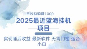 2025最新挂机躺赚项目 一台电脑轻松日入500-56课堂